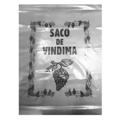 Saco para vindima 60x100cm em plástico resistente — pack 100 unidades — RAS Embalagens