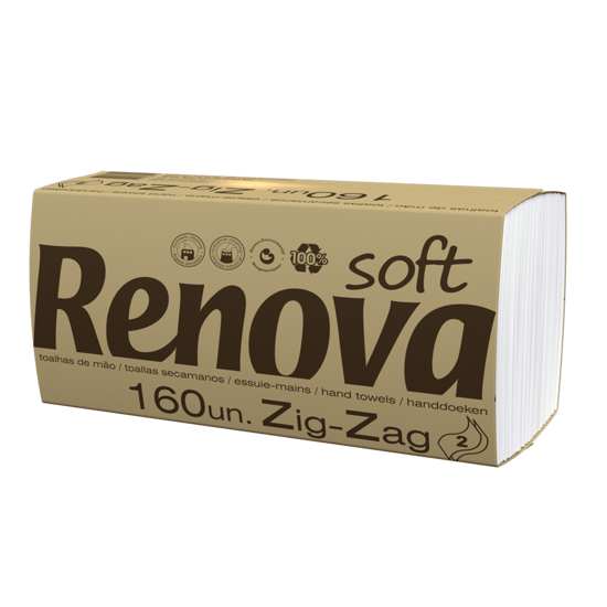 Toalhas de Mao Renova Soft Zig-Zag 160 Unidades — RAS Embalagens