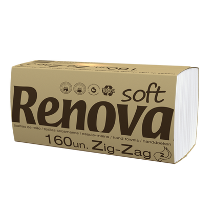 Toalhas de Mao Renova Soft Zig-Zag 160 Unidades — RAS Embalagens
