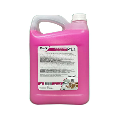 Garrafão de 5 litros de sabonete líquido Dutex P1.1 cor-de-rosa