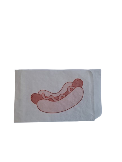 Saco de papel para cachorro-quente 12x21 cm com estampa — RAS Embalagens