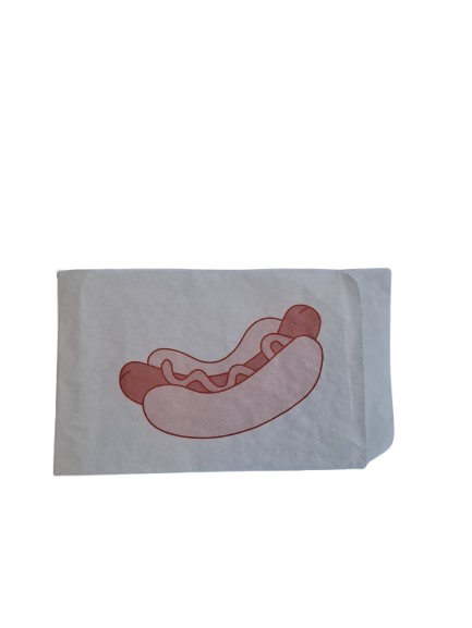 Saco de papel para cachorro-quente 12x21 cm com estampa — RAS Embalagens