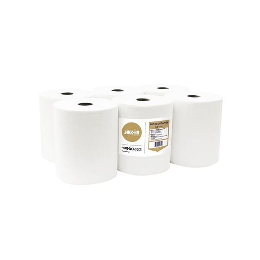 Pack de 6 rolos de toalha de mão autocorte Joker Gold de 2 folhas e 100 m